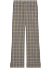 GUCCI CHECKED STRAIGHT-LEG TROUSERS