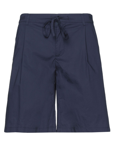 Grey Daniele Alessandrini Man Shorts & Bermuda Shorts Midnight Blue Size 32 Cotton In Blue