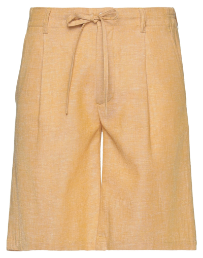 Grey Daniele Alessandrini Man Shorts & Bermuda Shorts Ocher Size 30 Cotton In Yellow