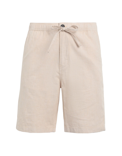 Selected Homme Man Shorts & Bermuda Shorts Beige Size S Organic Cotton, Cotton, Linen, Elastane