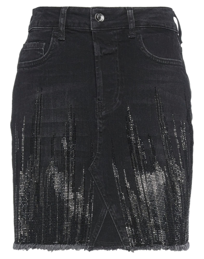 Liu •jo Denim Skirts In Grey