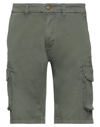 Impure Man Shorts & Bermuda Shorts Military Green Size 40 Cotton, Elastane