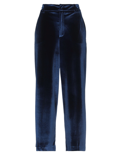 Merci .., Woman Pants Midnight Blue Size 2 Polyester, Elastane In Blue