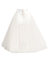 Ben Taverniti Unravel Project Woman Denim Skirt White Size 26 Cotton, Polyamide In White