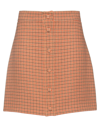 Msgm Mini Skirts In Orange
