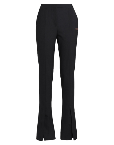 Off-white Woman Pants Black Size 8 Polyester, Virgin Wool, Elastane