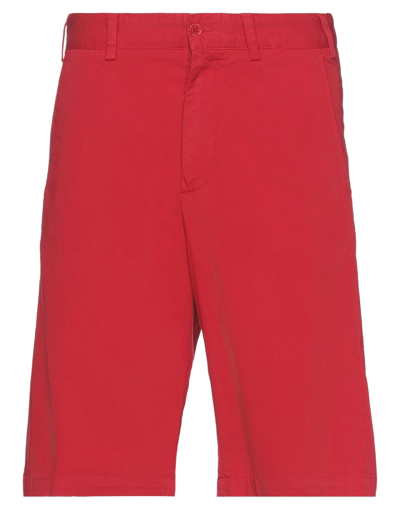 Paul & Shark Man Shorts & Bermuda Shorts Red Size 30 Cotton, Elastane