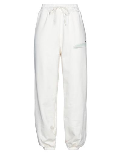 Msgm Woman Pants Ivory Size Xs Cotton In White