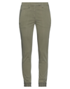 Dondup Woman Pants Military Green Size 30 Cotton, Elastane