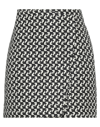Off-white Abstract-printed Wrap Mini Skirt In Black