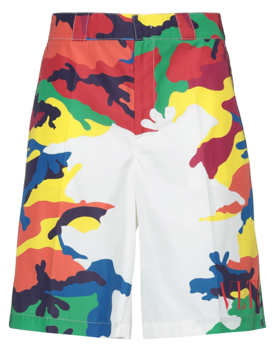 Valentino Camou7 Print Nylon Shorts In Multi-colored