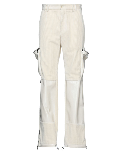 Dolce & Gabbana Man Pants Ivory Size 34 Cotton, Polyester, Elastane In White