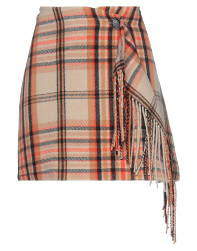 Msgm Mini Skirts In Beige