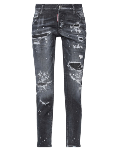 Dsquared2 Denim Cropped In Black