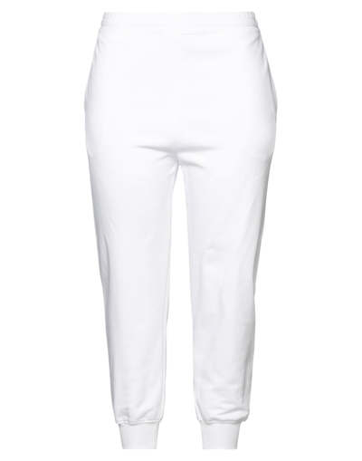 Alexander Mcqueen Woman Pants White Size 6 Cotton, Elastane In White