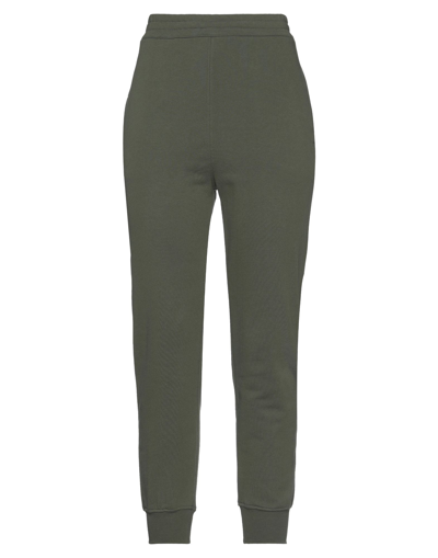 Alexander Mcqueen Logo-print French Cotton-terry Track Pants In Army Green
