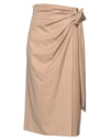 Msgm Midi Skirts In Beige