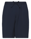 Emporio Armani Man Shorts & Bermuda Shorts Midnight Blue Size 34 Polyester, Viscose, Elastane