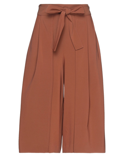 Ottod'ame Cropped Pants In Brown