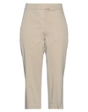 DONDUP DONDUP WOMAN CROPPED PANTS BEIGE SIZE 12 COTTON, ELASTANE