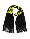 Vetements Logo-print Fringed Scarf In Black