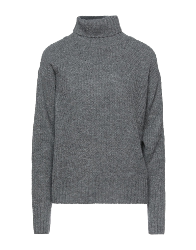 Gabardine Turtlenecks In Grey