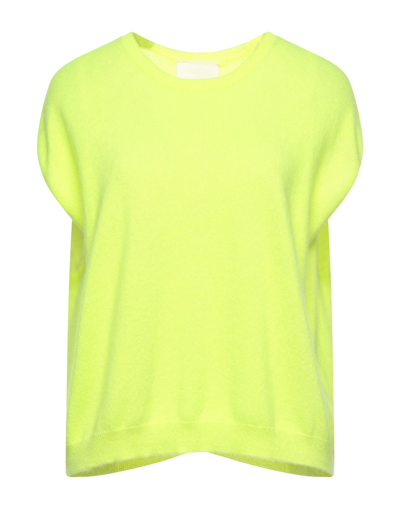 Absolut Cashmere Louise Short Sleeve Knit Citron In Yellow