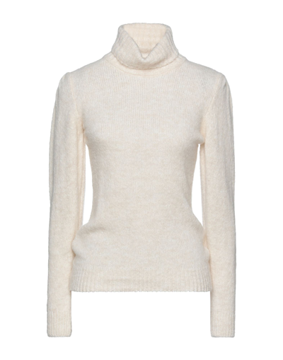 Gabardine Turtlenecks In Ivory