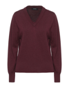 Alpha Studio Sweaters In Maroon