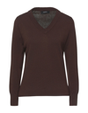 Alpha Studio Sweaters In Brown
