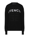 Givenchy Crew-neck Logo Intarsia-knit Jumper In Black