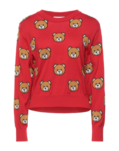 Moschino Sweaters In Red