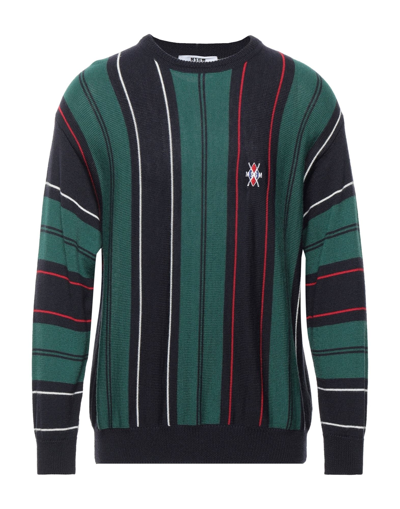 Msgm Sweaters In Dark Blue