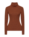 Gabardine Turtlenecks In Red