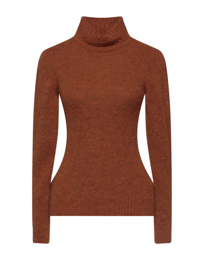 Gabardine Turtlenecks In Red