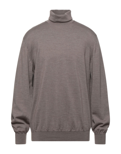 Alpha Studio Turtlenecks In Dove Grey