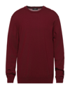 Alpha Studio Sweaters In Maroon