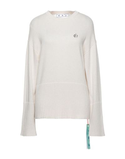Off-white Woman Sweater Beige Size 6 Viscose, Polyamide, Wool, Cashmere