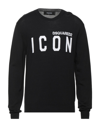 Dsquared2 Icon-print Crew Neck Sweatshirt In Black