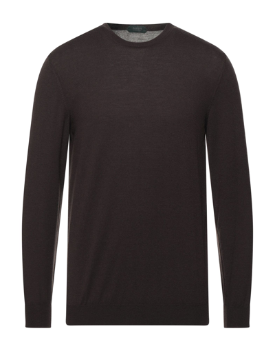 Zanone Sweaters In Brown