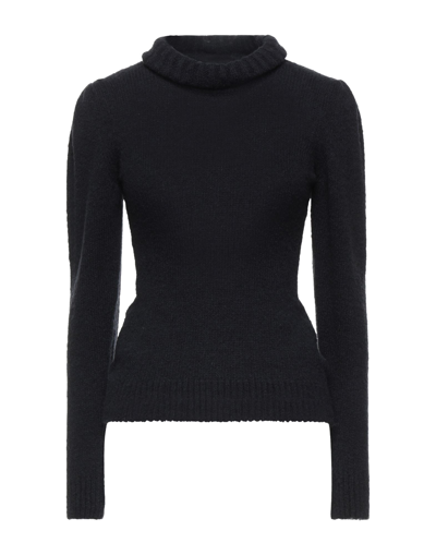 Gabardine Turtlenecks In Dark Blue