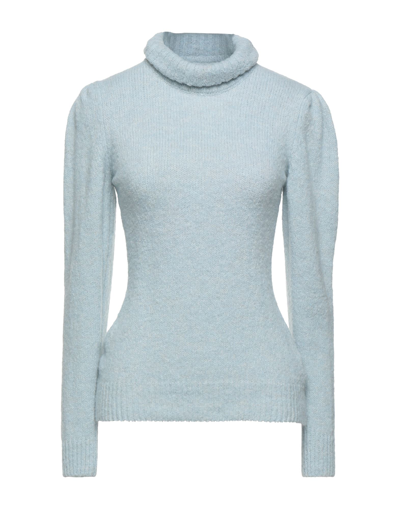 Gabardine Turtlenecks In Blue