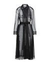 Red Valentino Overcoats In Black