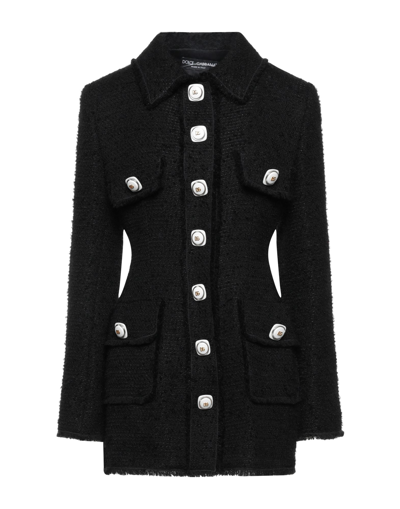 Dolce & Gabbana Coats In Black