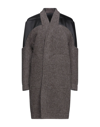 Rick Owens Girdered Dagger Coat In Khaki