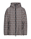 Dsquared2 Allover Logo Printed Windbreaker Jacket In Black