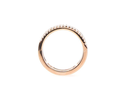 Apm Monaco Embellished Triple Line Ring In Pink