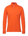 Mp Massimo Piombo Polo Shirts In Orange
