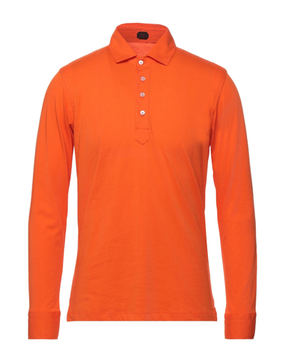 Mp Massimo Piombo Polo Shirts In Orange