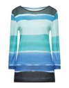 Majestic T-shirts In Turquoise